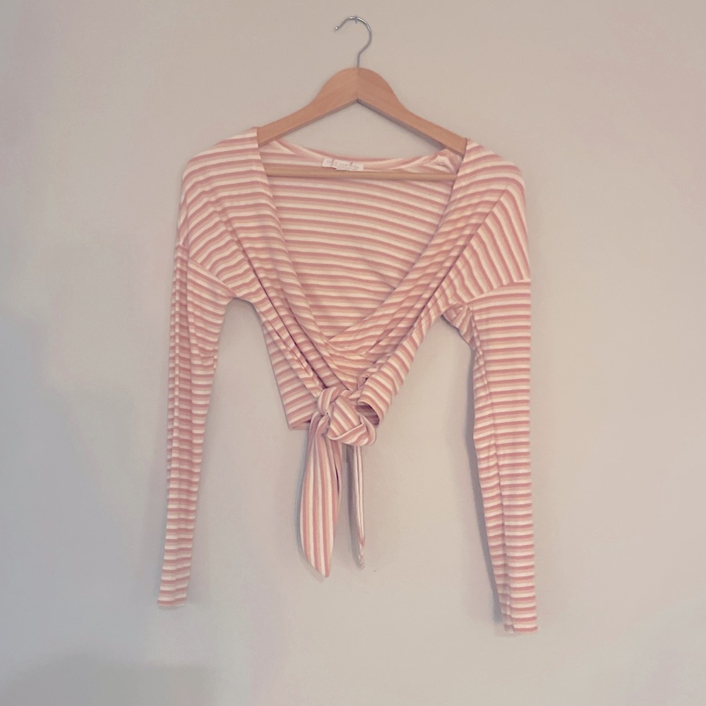 Adorable Faux Wrap Shirt